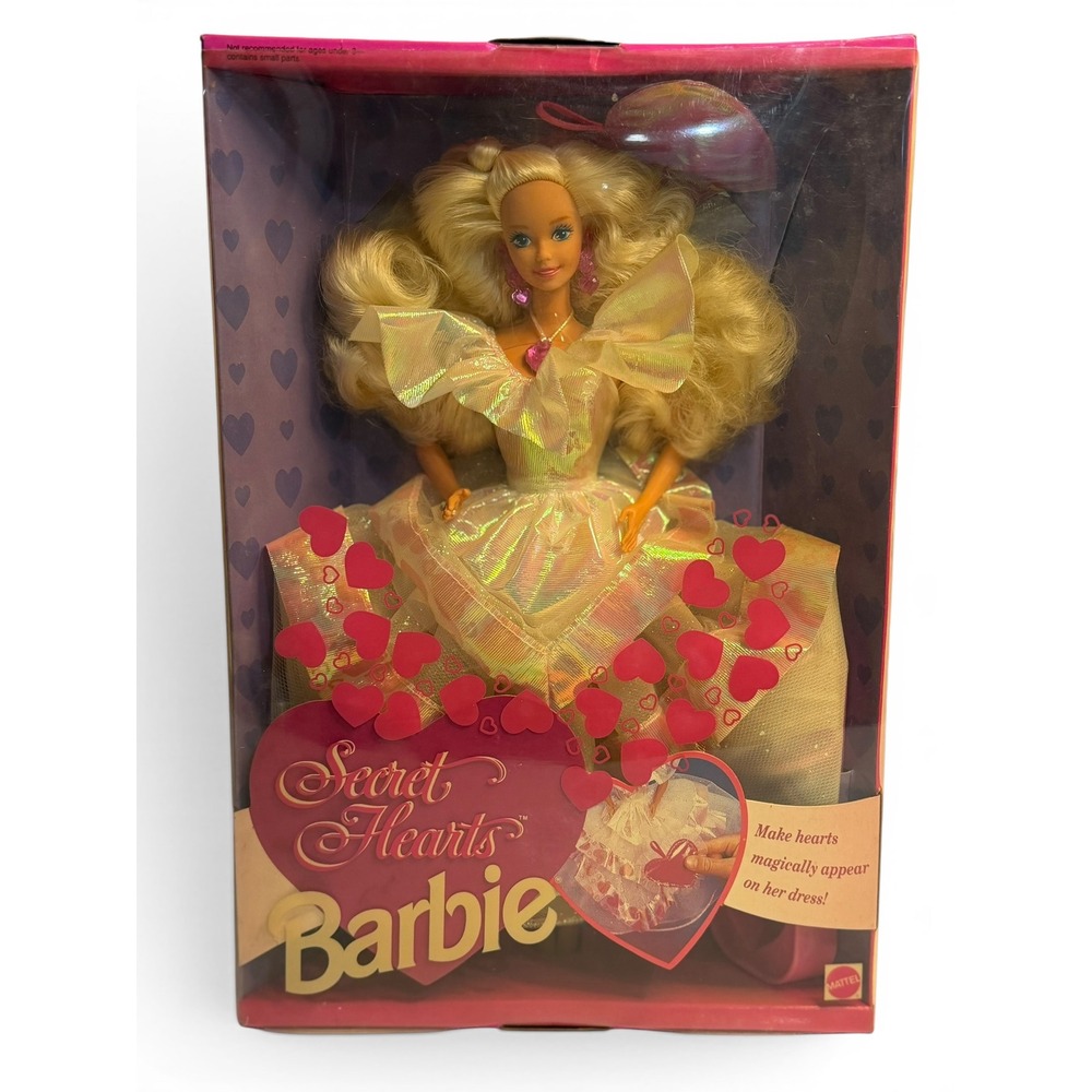 VTG Mattel Secret Hearts Barbie Doll Pink 1992 #7902 90s Fashion Toy Collectible